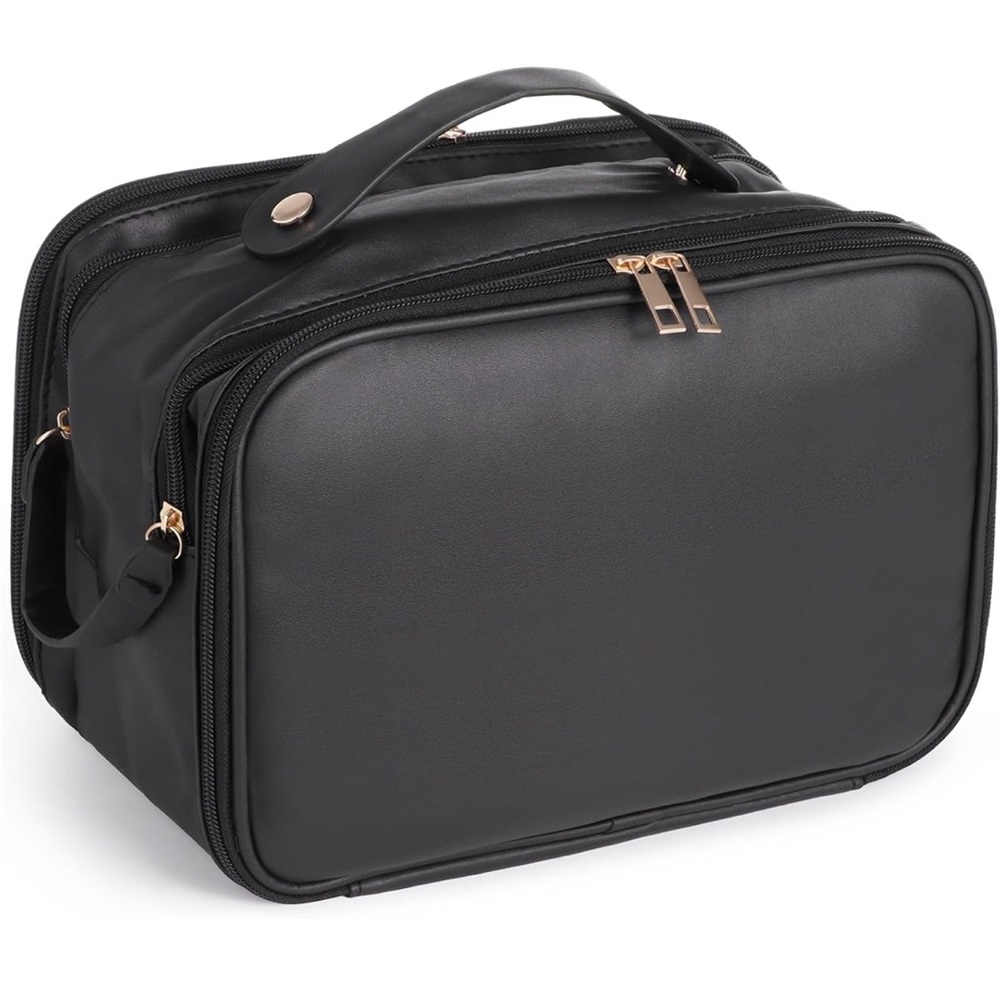 Black makeup organizer bag